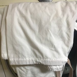 2 White pair of Medium scrub pants